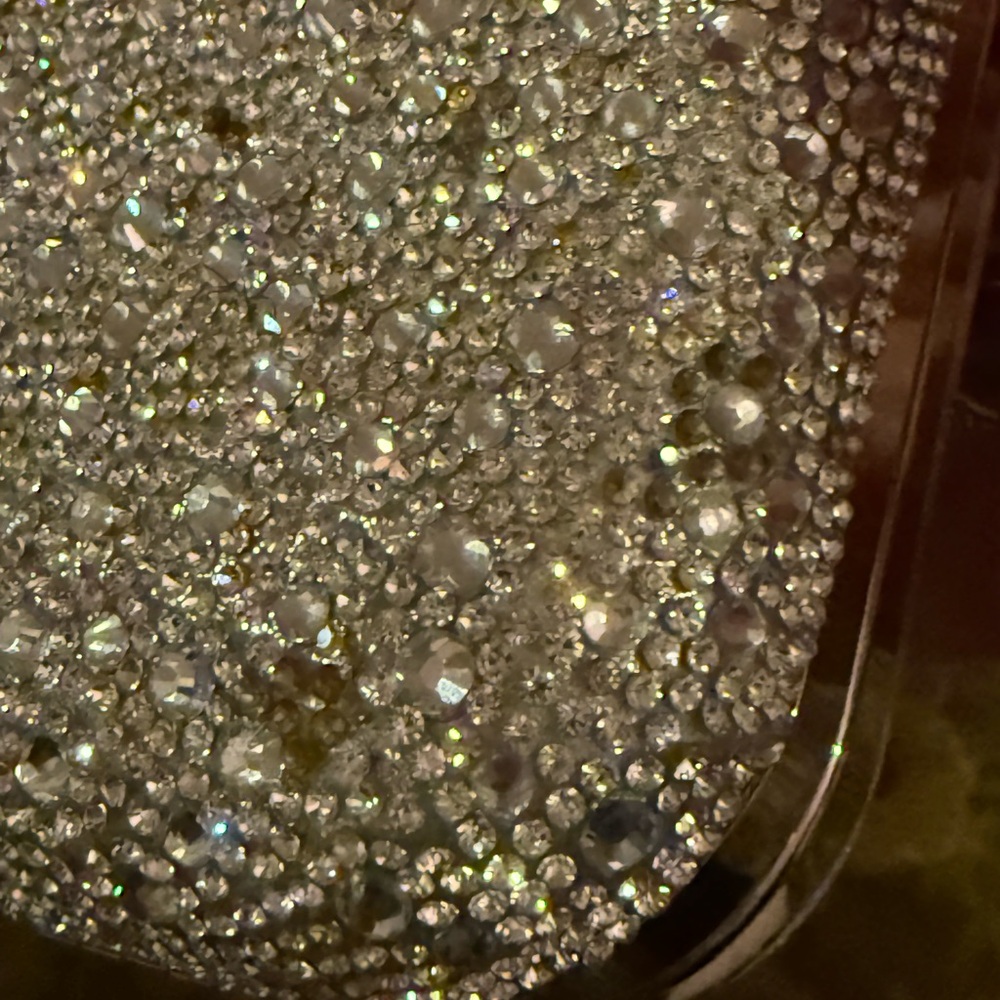 House of Harlow 1960  Silver Crystal Clutch! - Picture 11 of 13